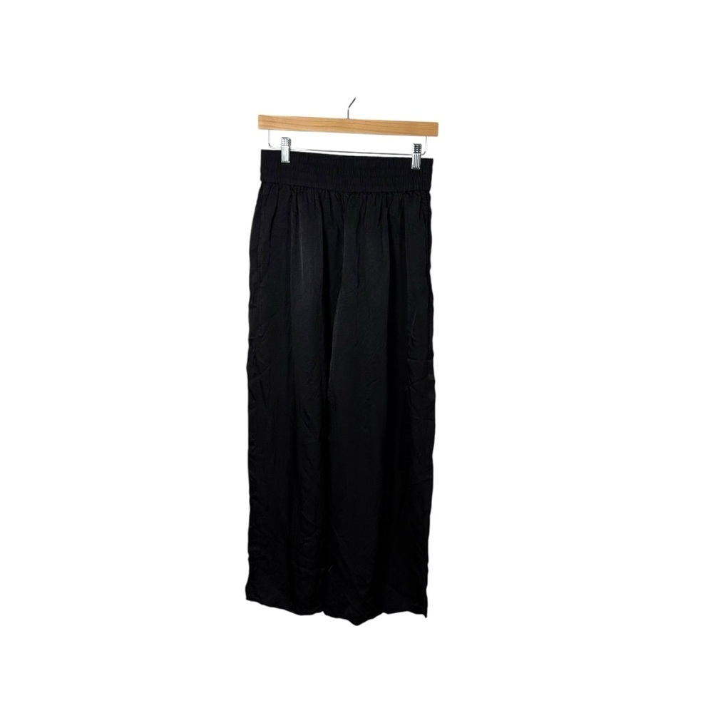 Everlane Women’s Wide Leg Pull On Crinkle Pants Black Size S - Picture 2 of 12